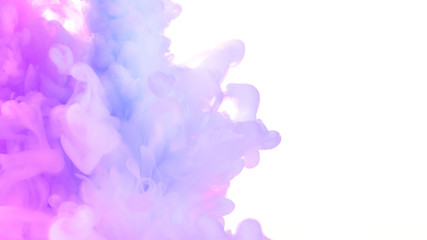 Abstract coloured ink in water