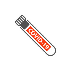 Test for covid-19 icon in flat style.Vector illustration.