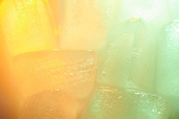 Clean shiny ice cubes background