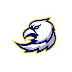 eagle head sport gaming logo vector badges emblem