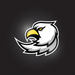 Eagle head mascot logo design