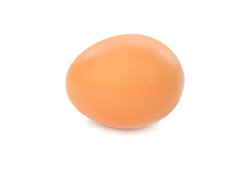 Isolated fresh organic egg from eco farm on white background.