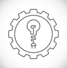 lightbulb gear icon