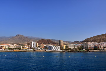 Fototapeta premium January 31 2020 - Harbor in San Sebastian, Tenerife, Canary Islands in Spain: Port from the Sea