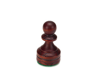 Black chess pawn on a white background