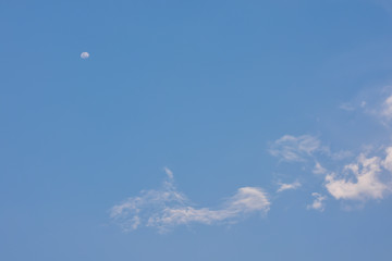 airplane flying in the blue sky