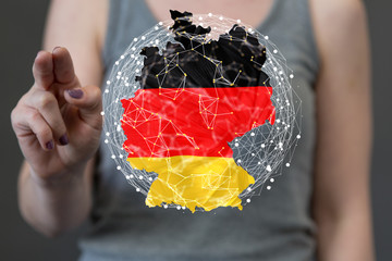 3D map of Germany. Map of Germany land