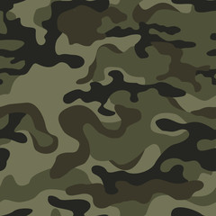 Seamless camouflage pattern. The print on the fabric. Modern vector design