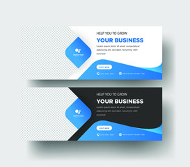 Business Web Banner Template. Vector