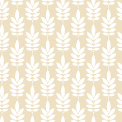 
Plants seamless pattern on a light background. Print on fabric for textile. Vector