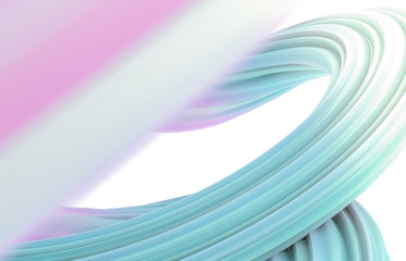 Fototapeta premium Abstract 3d art brush stroke background. Colorful geometic wavy line shape composition wallpaper. Stripes pattern.