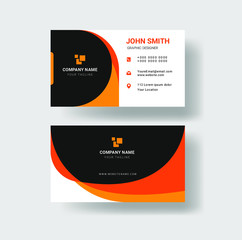 Modern Elegant Yellow Business card Template