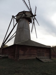windmill in the village of the netherlands