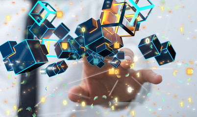 data code binary concept 3d