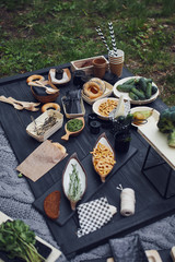 Black theme outdoor picnic