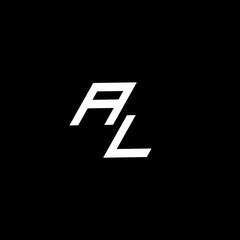 AL logo monogram with up to down style modern design template