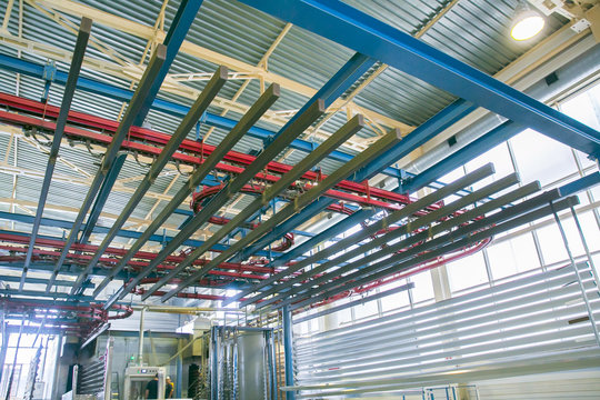 Industrial plant for production of metal profile for windows