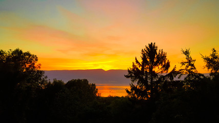 Coucher de soleil sur le Jura