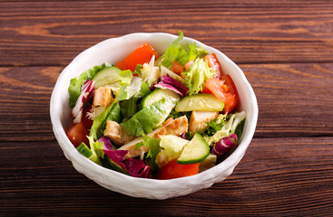 Fresh salad with chicken breast