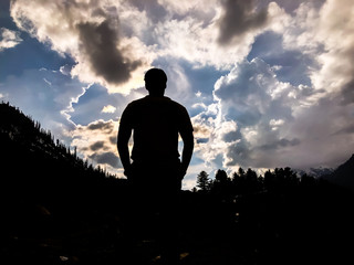 silhouette of a man