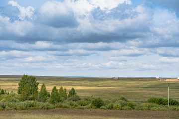 Fototapeta premium Autumn steppes in the Baikal region