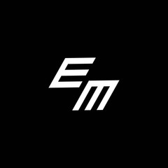 EM logo monogram with up to down style modern design template