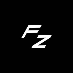 FZ logo monogram with up to down style modern design template