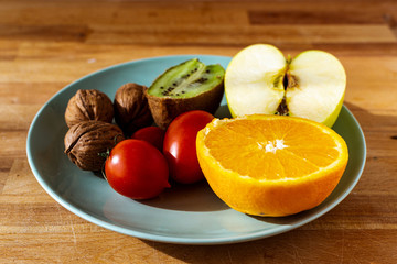 ingredientes para una ensalada vegana