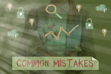 Handwriting text writing Common Mistakes. Conceptual photo actions that are often used...