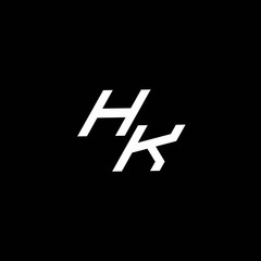 HK logo monogram with up to down style modern design template