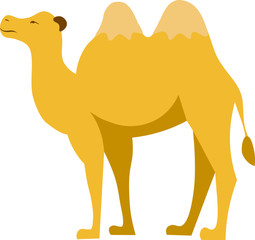 Camel, animal vector isolated on white background. Concept for logo, icon, print  