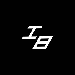 Obraz premium IB logo monogram with up to down style modern design template