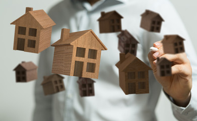 digital small house with a roof concept.