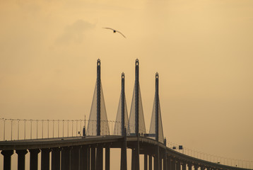 Obraz premium Penang bridge in morning.