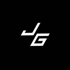 JG logo monogram with up to down style modern design template