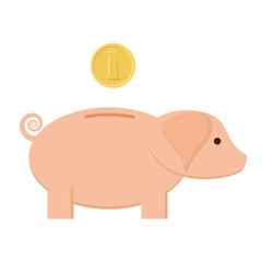 Piggybank with coin