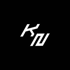 KN logo monogram with up to down style modern design template