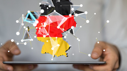 3D map of Germany. Map of Germany land