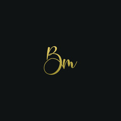 Creative modern elegant trendy unique artistic BM MB B M initial based letter icon logo