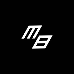 MB logo monogram with up to down style modern design template
