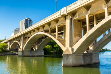 Arches of a Concrete Bridge