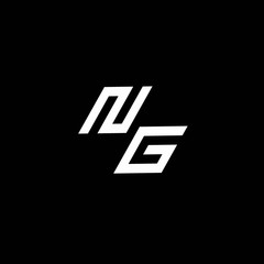 NG logo monogram with up to down style modern design template