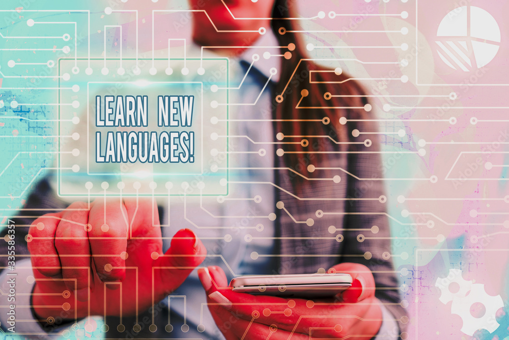 Poster handwriting text writing learn new languages. conceptual photo developing ability to communicate in 