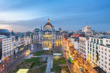 Anvers, Belgique paysage urbain à la gare centrale