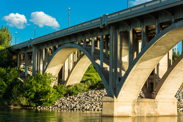 Arches of a Concrete Bridge