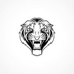 Tiger face mask logo tatoo vector animal