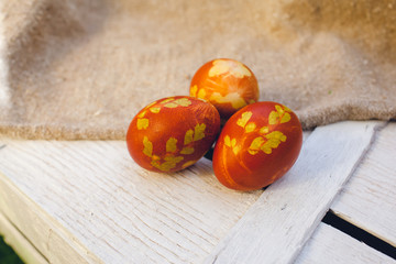 Easter eggs and cake