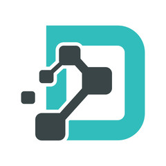 vector logo design about digital or startup technology