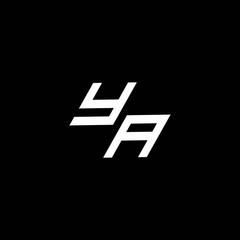 YA logo monogram with up to down style modern design template
