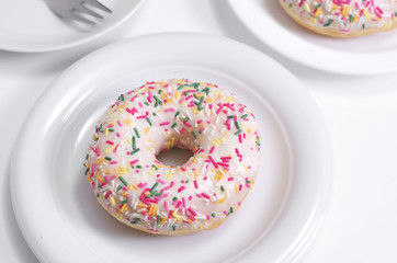 Donut on a plate
